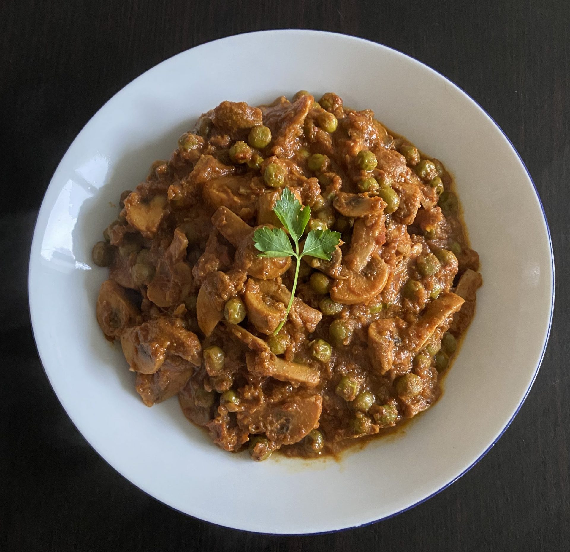 Mushroom Peas Masala ๐ฉ๐ฟ๐ฎ